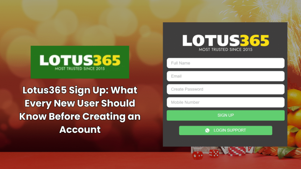 Lotus365 Sign up